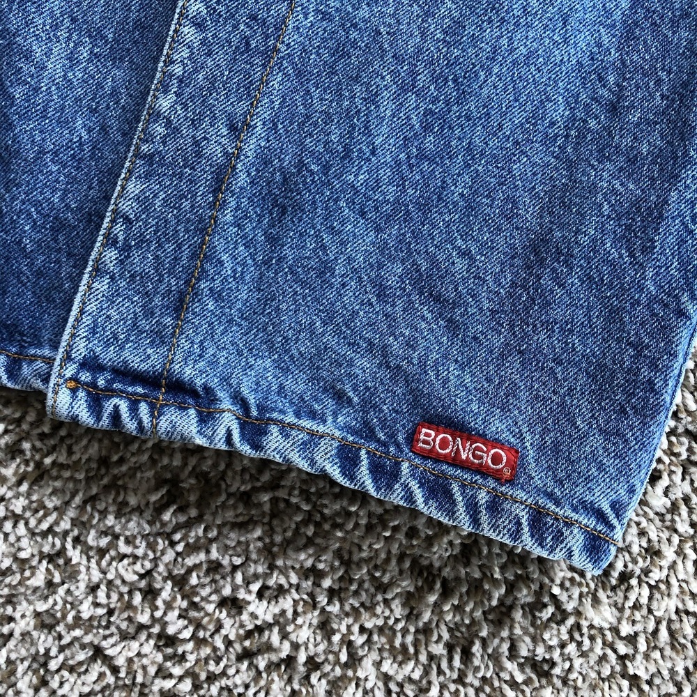 Vintage 90s Bongo Denim Dress Size 1 Maxi Midi Button Up Cowgirl Grunge V-Neck - Picture 7 of 10